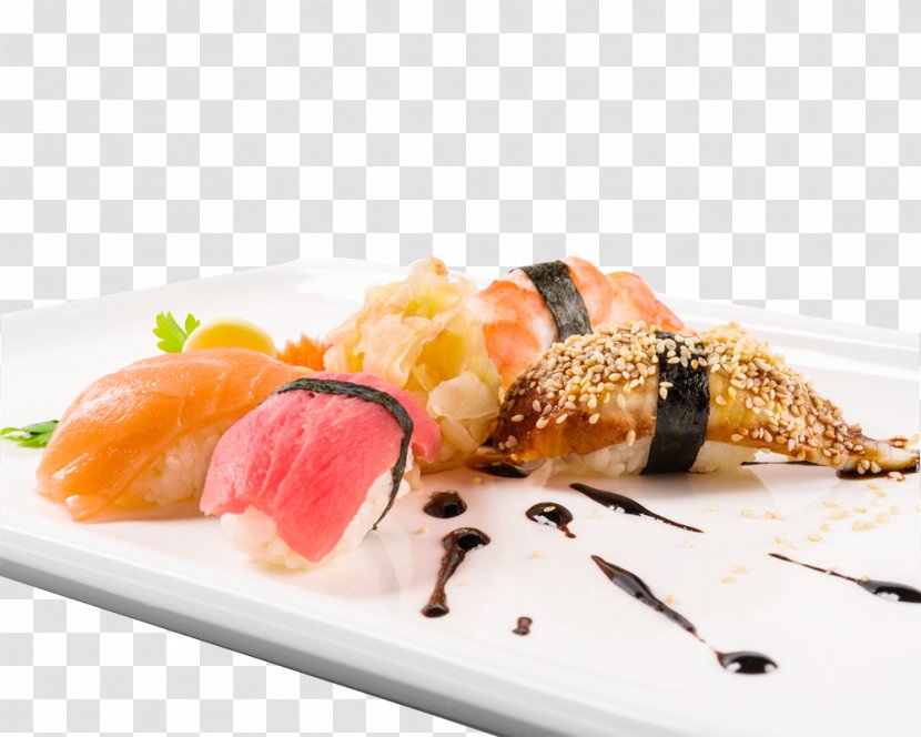 Sushi Japanese Cuisine Seafood Sashimi - Nori Transparent PNG