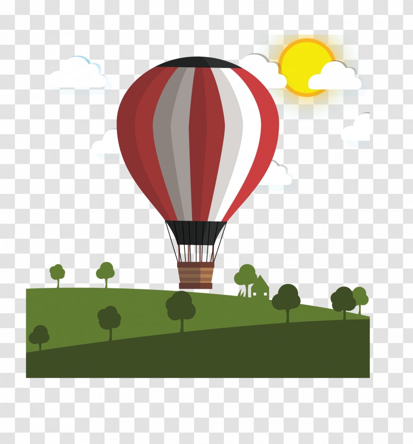 Hot Air Ballooning - Vehicle - Balloon Pull Vector Element Free Transparent PNG
