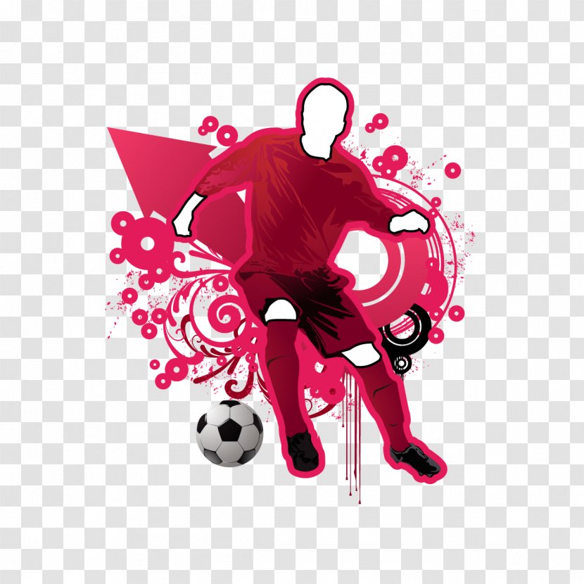 Football Player Kick - Silhouette - Vector Man Transparent PNG