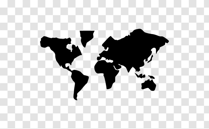Harare International School Globe World Map - Black And White - Icon Transparent PNG