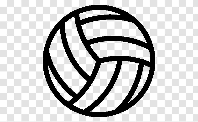 Volleyball - Line Art - Blackandwhite Transparent PNG