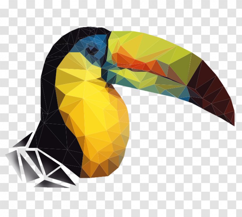 Polygon Toucan Animal - Polygonal Transparent PNG