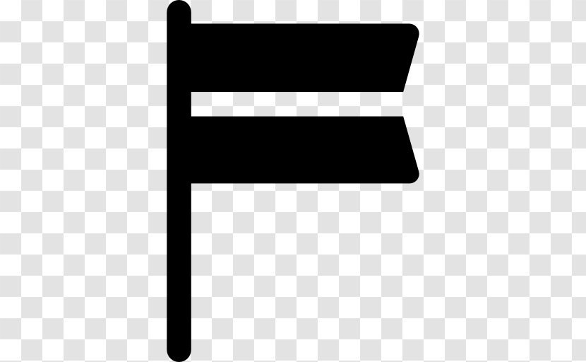 Flag - Symbol - Black And White Transparent PNG