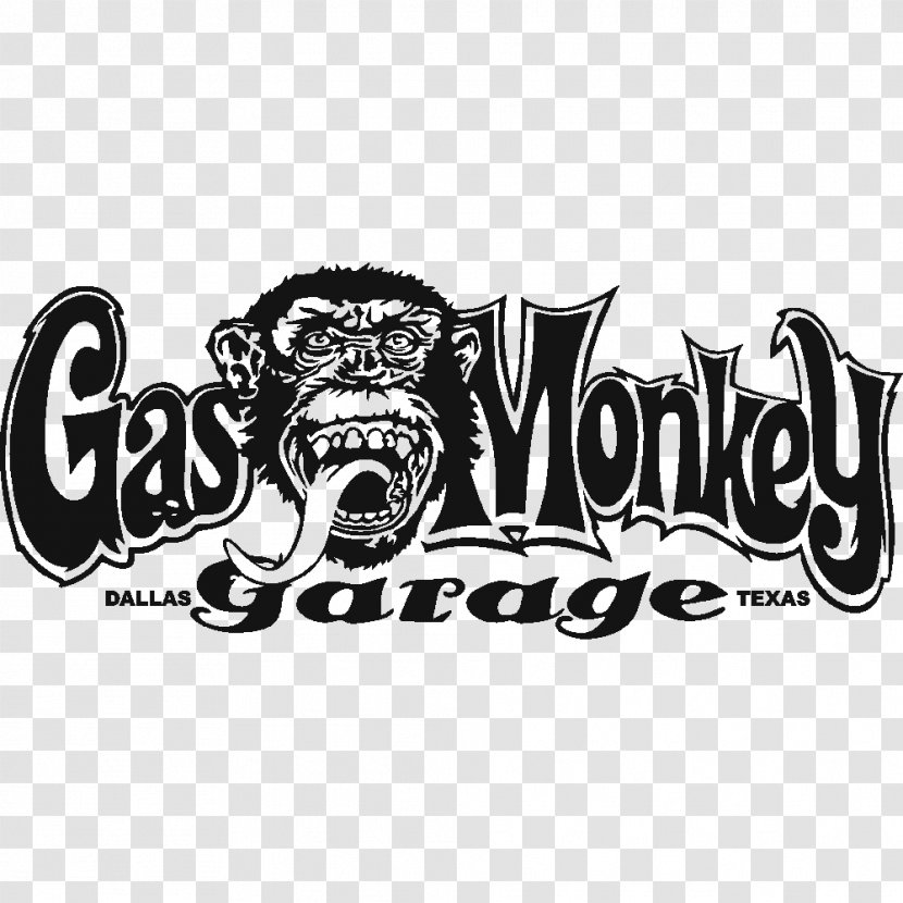 Gas Monkey Bar N' Grill Garage Chevrolet Vector Graphics Logo - Black And White - Shoulder Transparent PNG