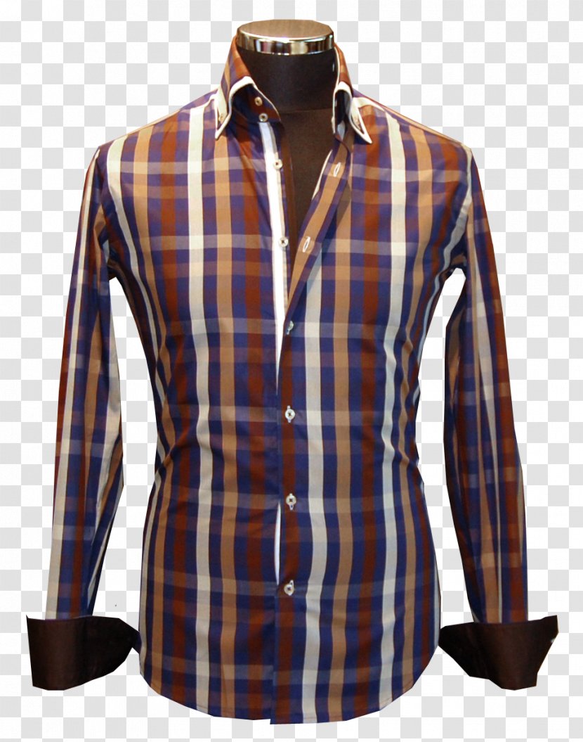 Tartan Dress Shirt Fashion Kollektion Full Plaid - Button Transparent PNG