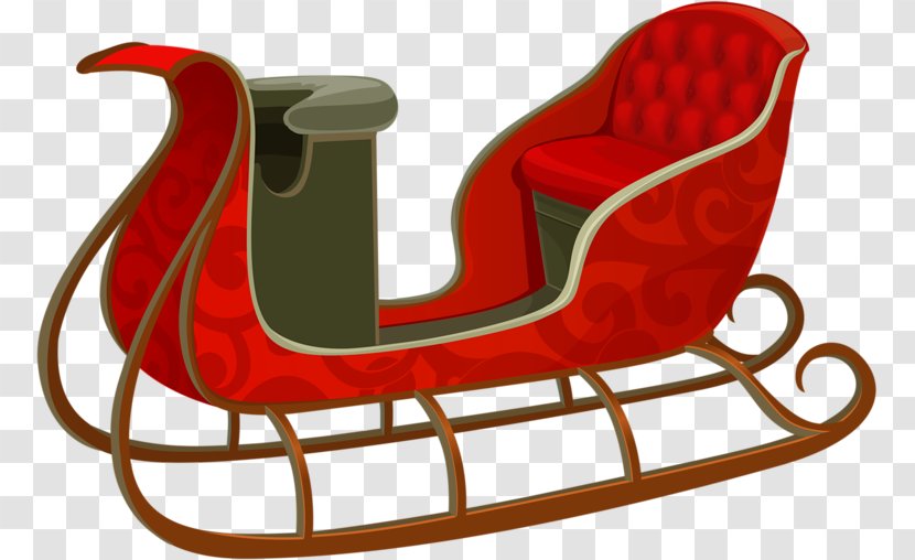 Santa Claus Sled Christmas Clip Art - Vehicle - Sleigh Transparent PNG