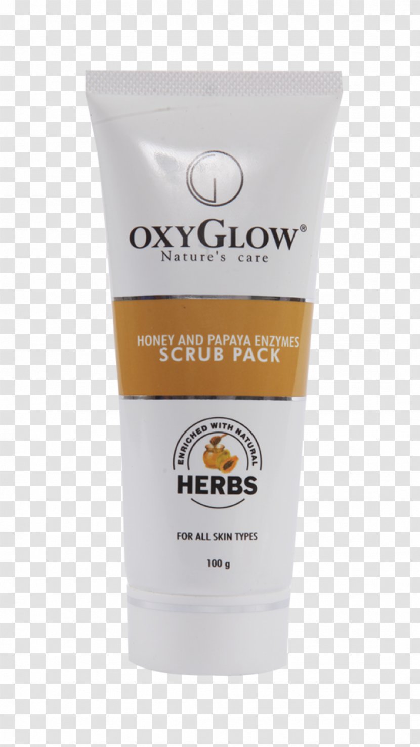 Sunscreen Lotion Cream Pantene Skin - Papaya Scub Transparent PNG