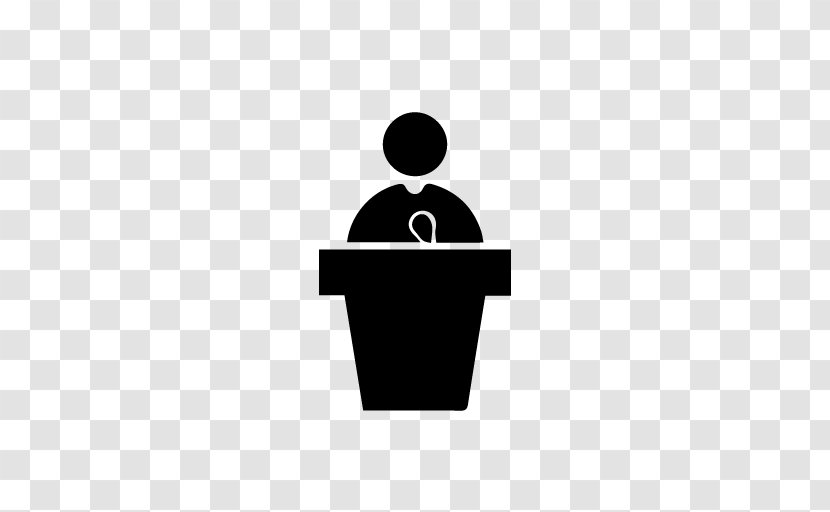 Public Speaking Speech Vector Graphics Clip Art Image - Individual - Blackandwhite Transparent PNG