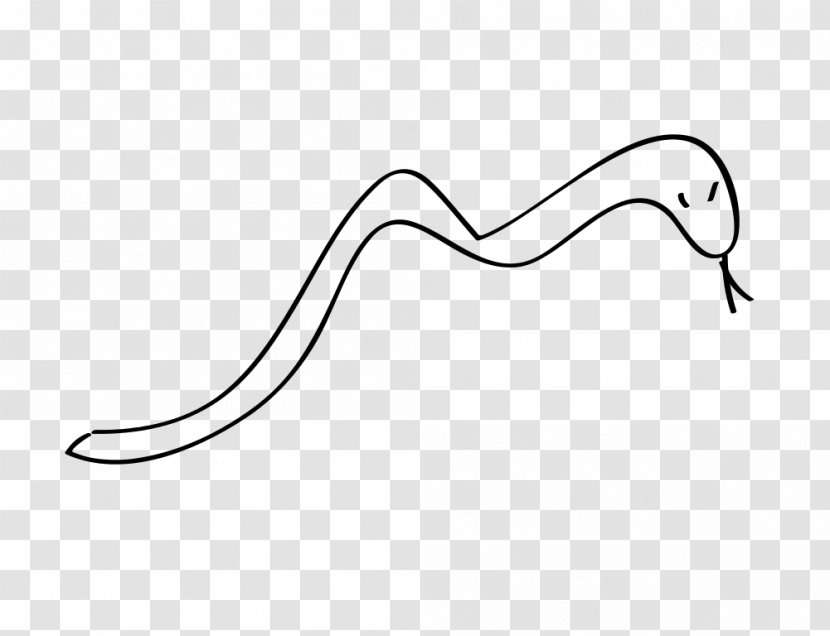 Line Art Black And White Clip - Drawing - Snakes Transparent PNG