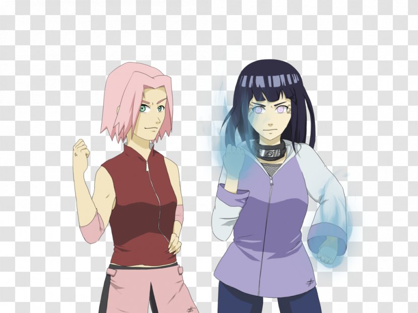 Hinata Hyuga Sakura Haruno Naruto Uzumaki Clan - Cartoon Transparent PNG