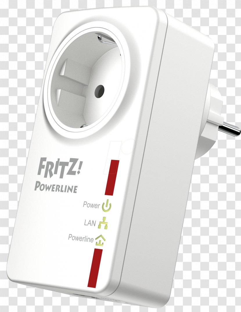 Fritz!Box Power-line Communication AVM GmbH PowerLAN Adapter - Gigabit - Digital Enhanced Cordless Telecommunications Transparent PNG