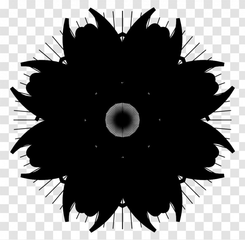 Pattern Symmetry Flower Font Black M - Eye Transparent PNG