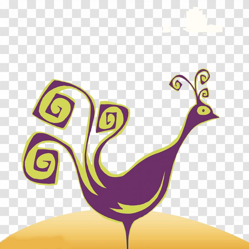 Peafowl Clip Art - Bird - Hand-painted Abstract Peacock Transparent PNG