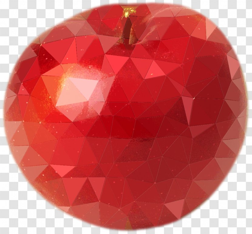 Christmas Ornament Gemstone Fruit - APPLE POLYGON Transparent PNG