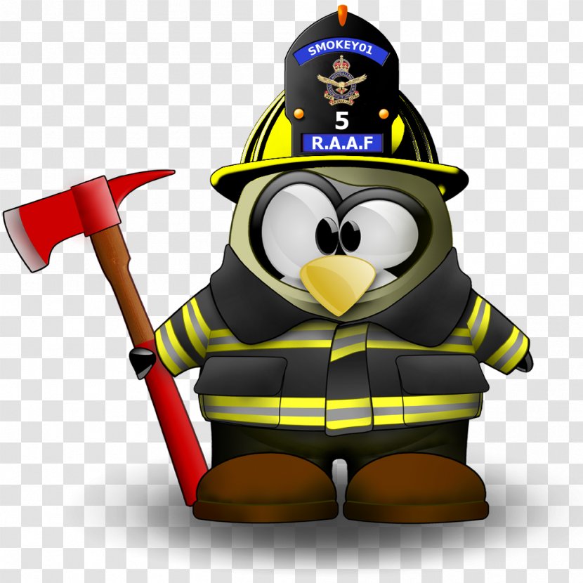 Tux Racer Penguin Linux Firefighter - Bird - Fireman Transparent PNG