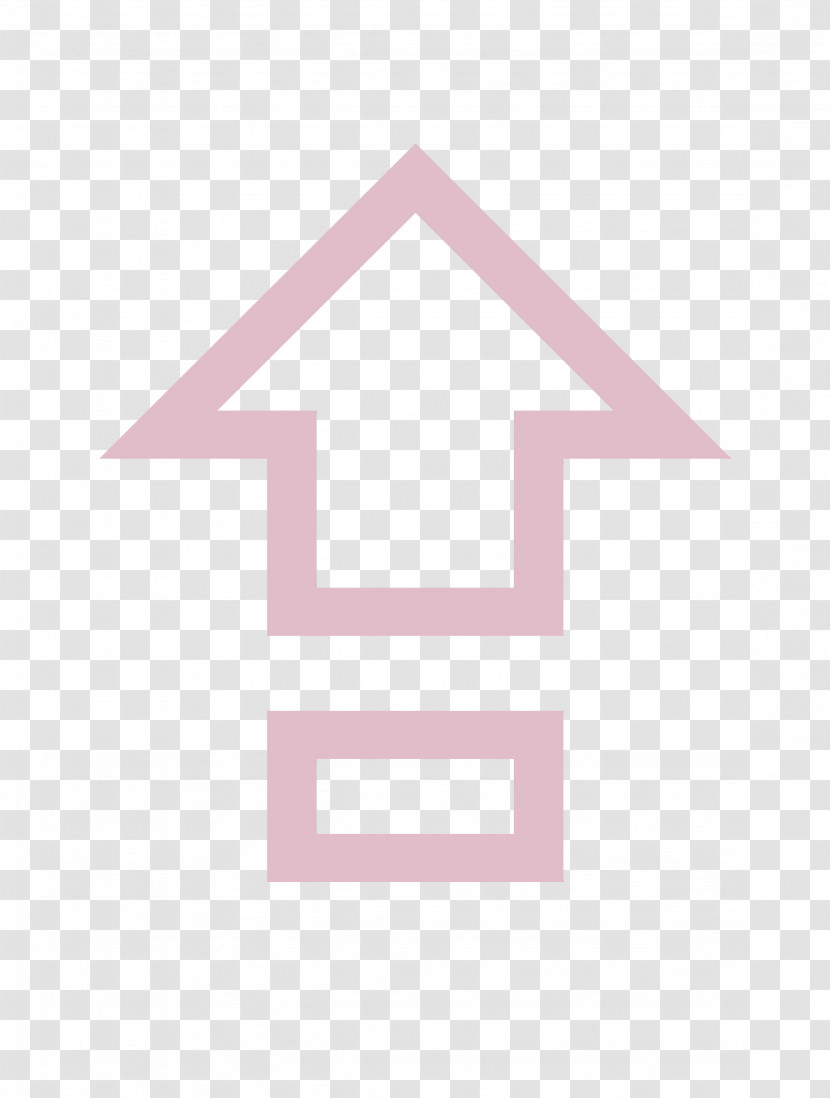 Pink Line Font Triangle Logo Transparent PNG