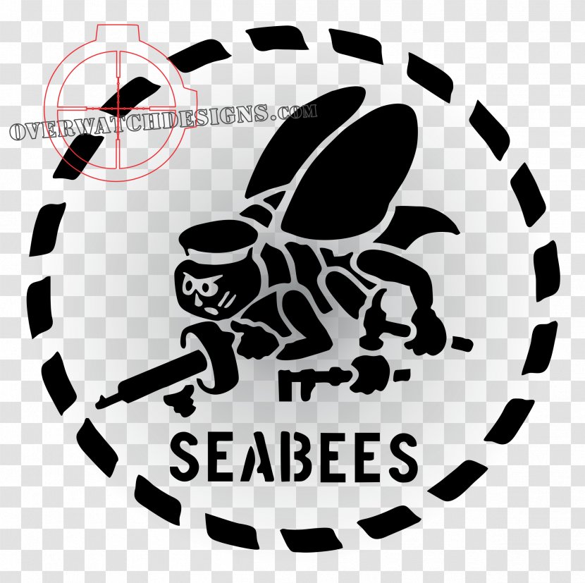 Seabee Combat Warfare Specialist Insignia United States Navy Military - Decal Transparent PNG