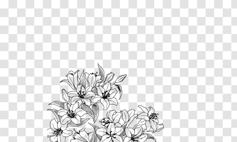 Drawing Flower Art Sketch - Floral Design Transparent PNG