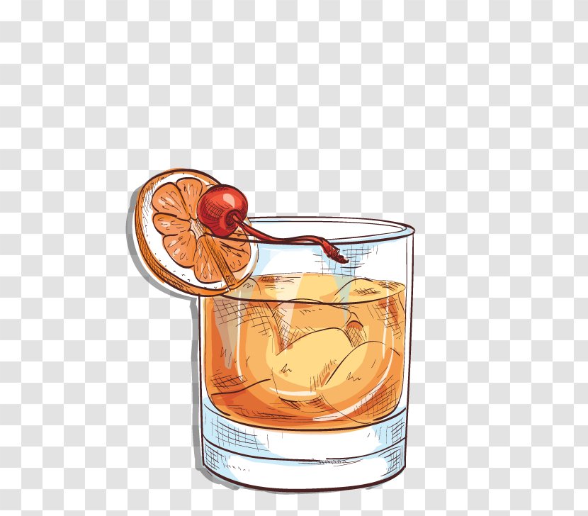 Old Fashioned Cocktail Angostura Bitters Whiskey Orange - Beer Splash Transparent PNG