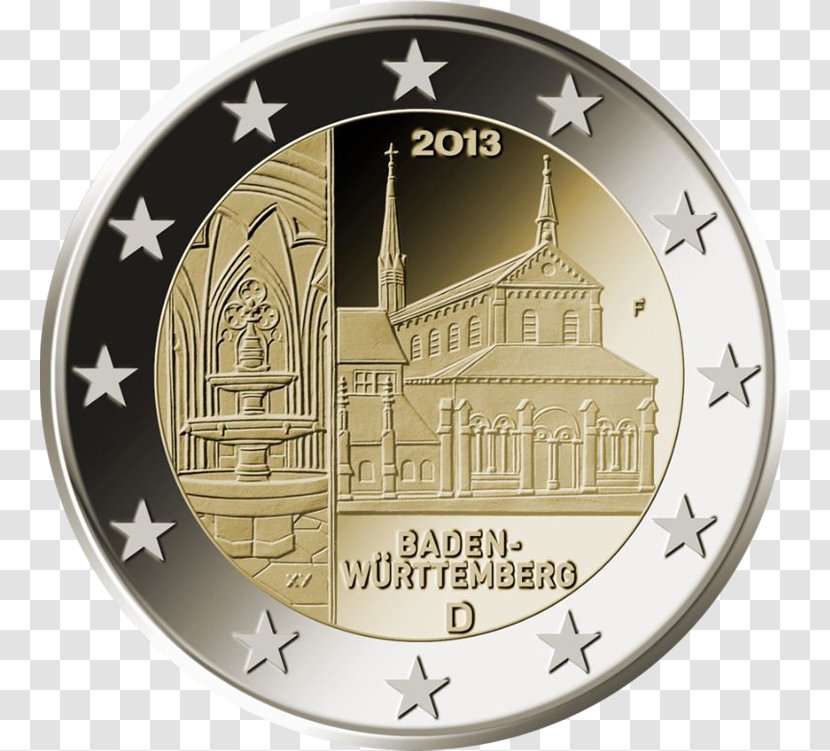 Baden-Württemberg 2 Euro Coin Commemorative Coins Transparent PNG