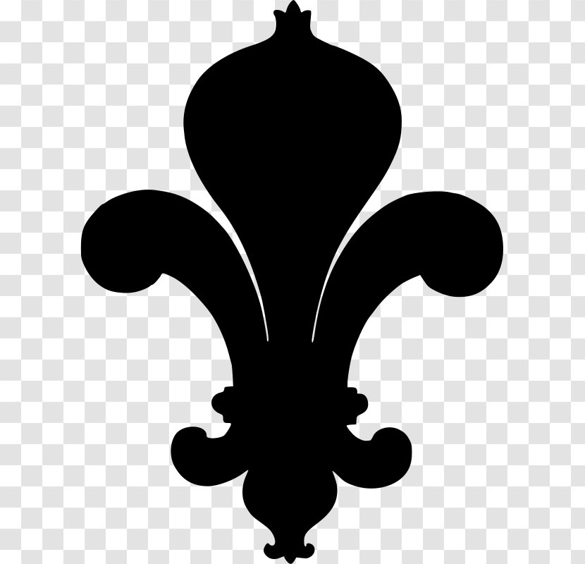 Fleur-de-lis Public Domain Clip Art - Wikimedia Commons - Black And White Transparent PNG