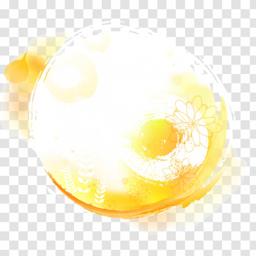 Yellow Yolk Citric Acid - Egg - Gradient Circle Creative Transparent PNG