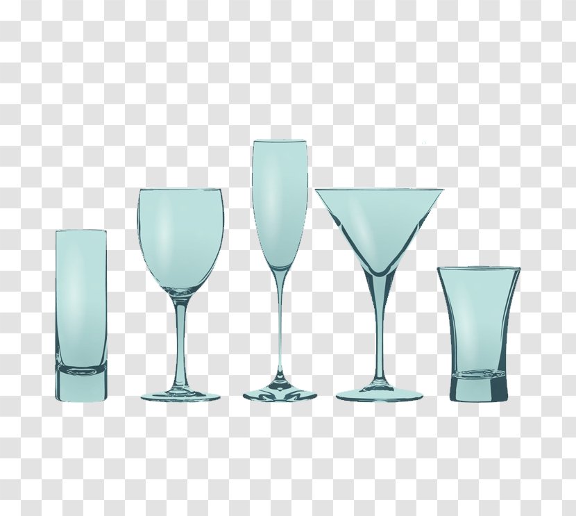 Wine Glass Blue Cup - Drinkware Transparent PNG