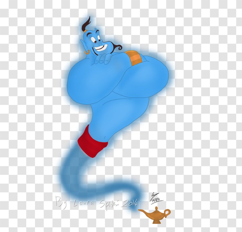 Cobalt Blue Character Clip Art - Watercolor - Genie Aladin Transparent PNG