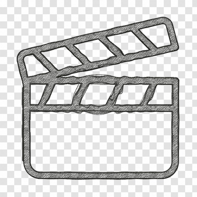 Basic Icons Icon Cinema Clapperboard - Steel - Rectangle Transparent PNG