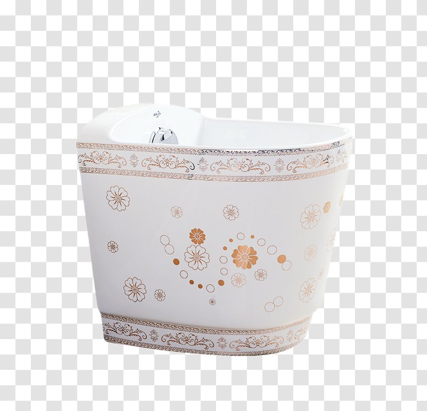 Sink Ceramic Du0159ez - Golden Flower Edge Washbasins Transparent PNG