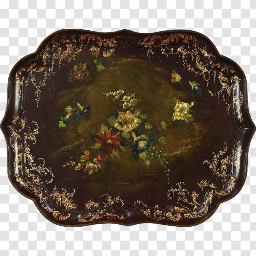 Tray Tableware - Hand Painted Paper Transparent PNG