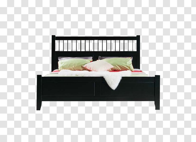 Bed Frame Table Furniture - Rectangle - Black Queen Design Elements Transparent PNG
