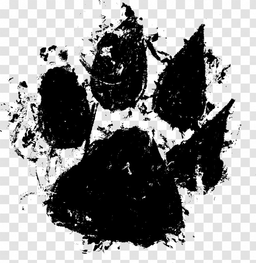 Printing Paw Dog - Monochrome Photography Transparent PNG