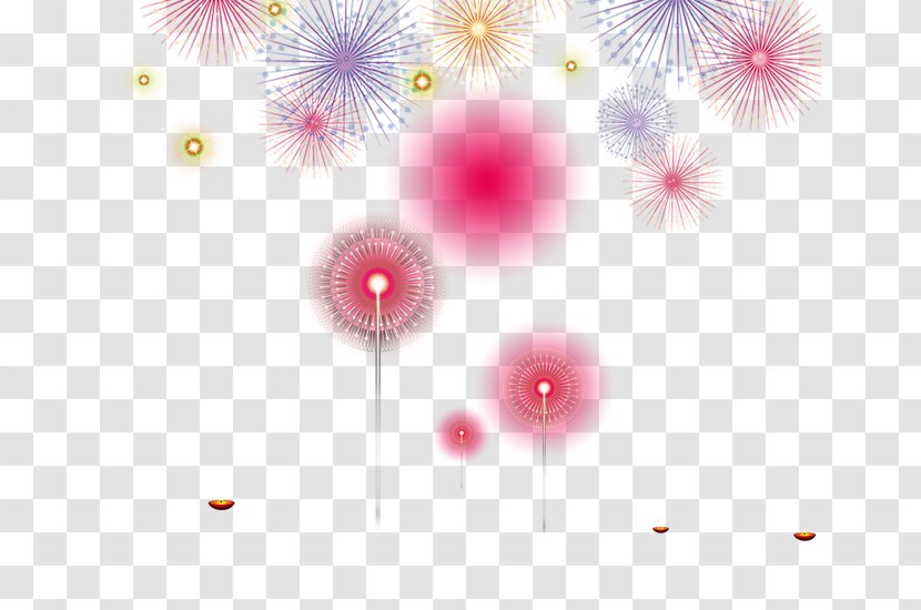 Petal Circle Computer Pattern - Pink - Bright Colored Fireworks Transparent PNG