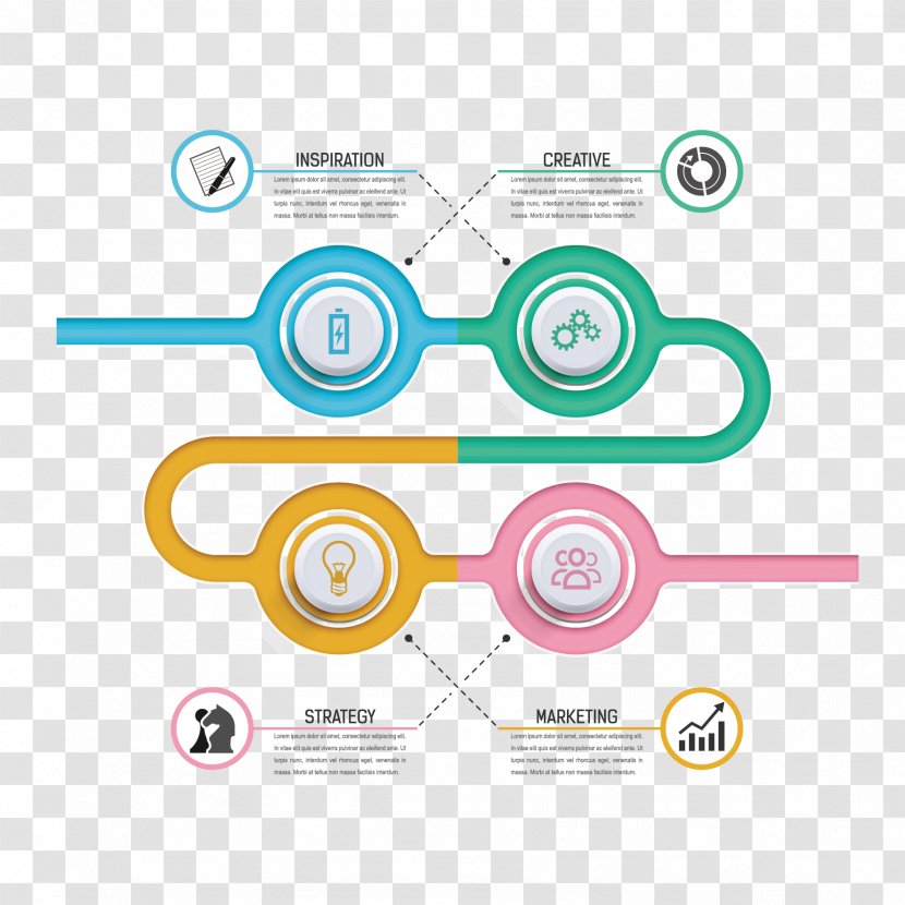 Circle Infographic - Artworks - Vector Bending Lines And Rings Transparent PNG