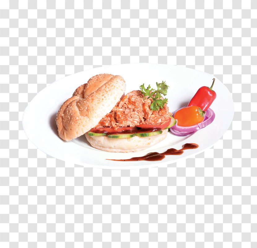Salmon Burger Barbecue Chicken Bocadillo Slider Food - Turkey Ham - Paprika Flavour Transparent PNG
