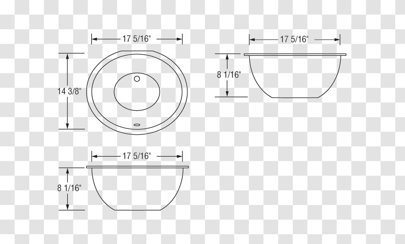Paper Drawing Product Design Circle Angle - Top View Furniture Kitchen Sink Transparent PNG