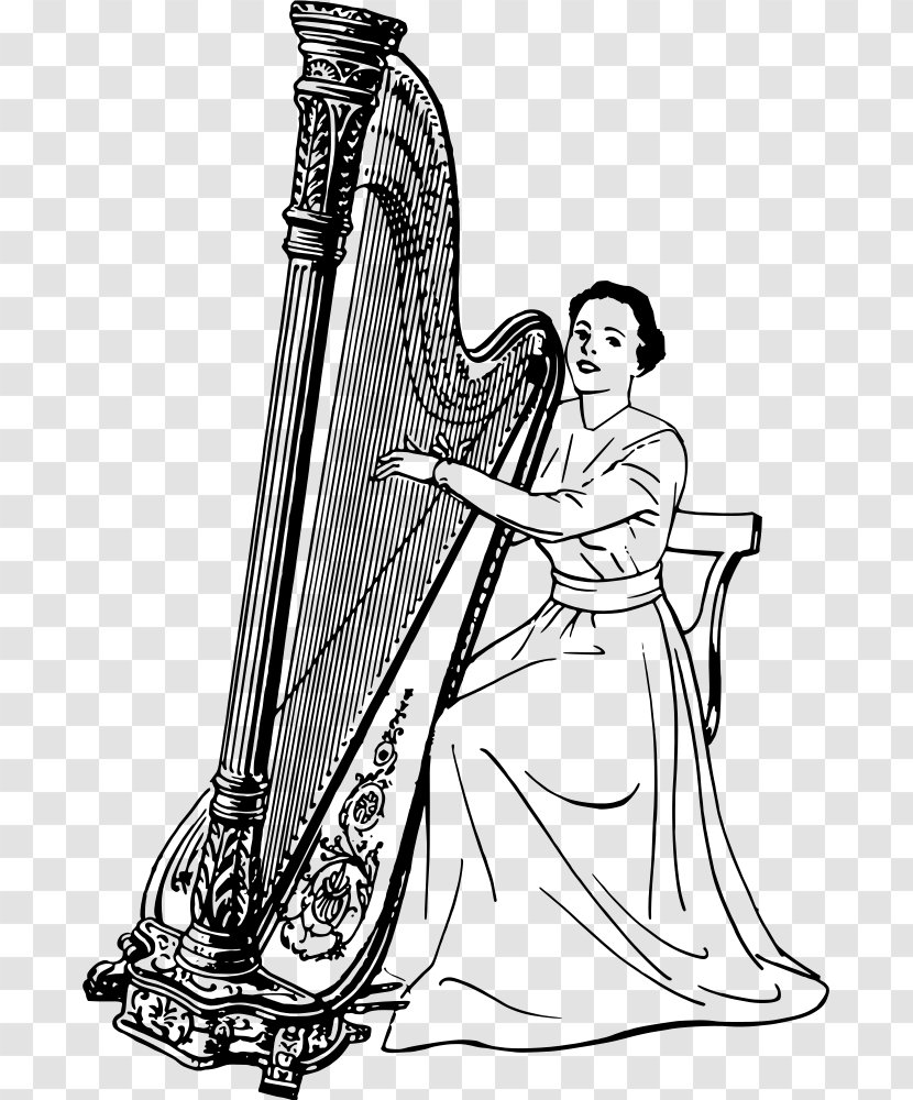 Celtic Harp Konghou Clip Art - Pixel Transparent PNG