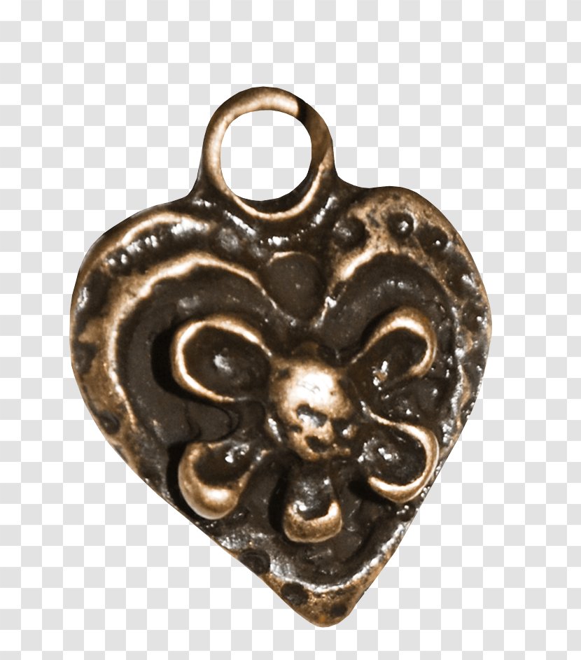 Silver - Pendant - Brown Pattern Peach Heart Jewelry Transparent PNG