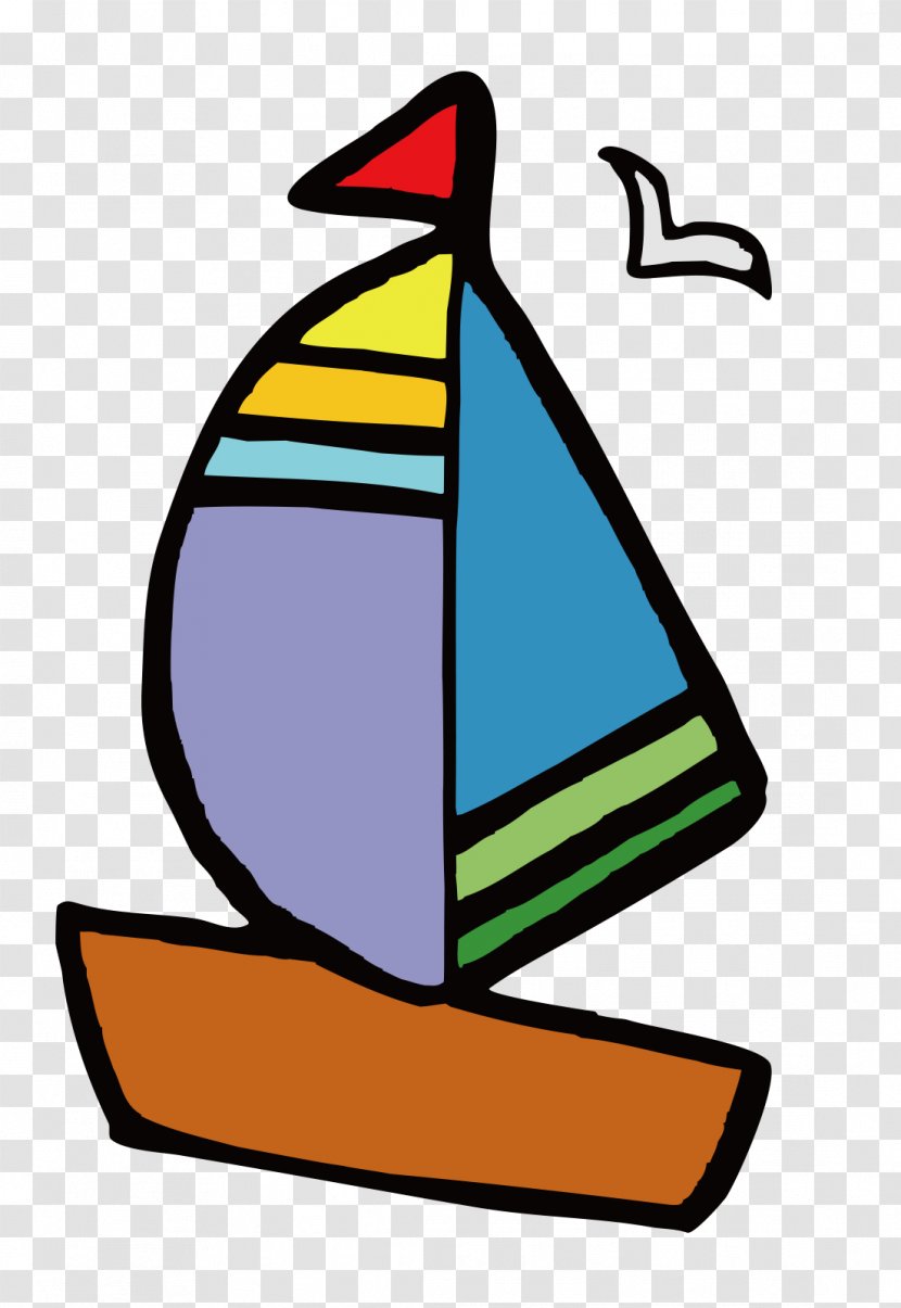 Sailing Ship Download Cartoon Clip Art - Color Sailboat Transparent PNG