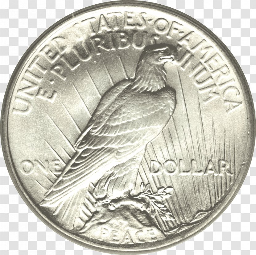 Peace Dollar Coin United States Morgan - Silver Transparent PNG