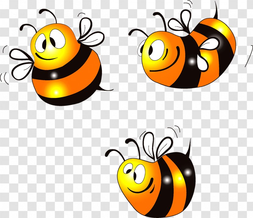 Bee Cartoon Royalty-free Clip Art - Pollinator Transparent PNG