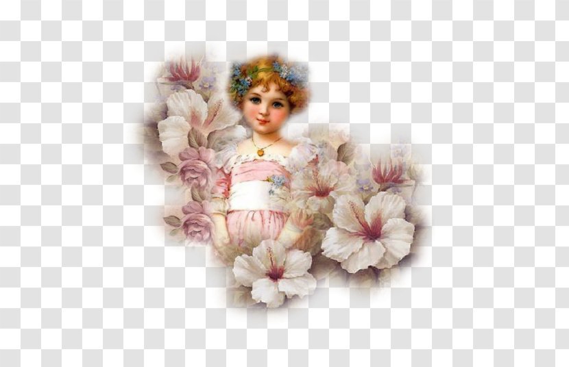 Child Victorian Era Flower Painting - Floral Design Transparent PNG