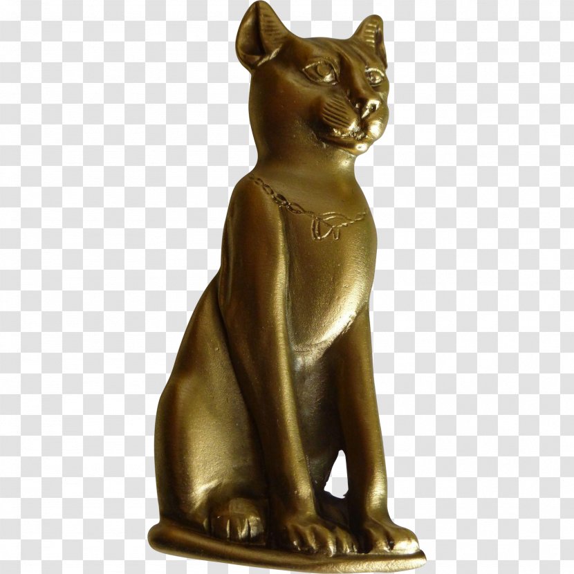 Cat Bronze Sculpture Figurine - Egyptian Gods Transparent PNG