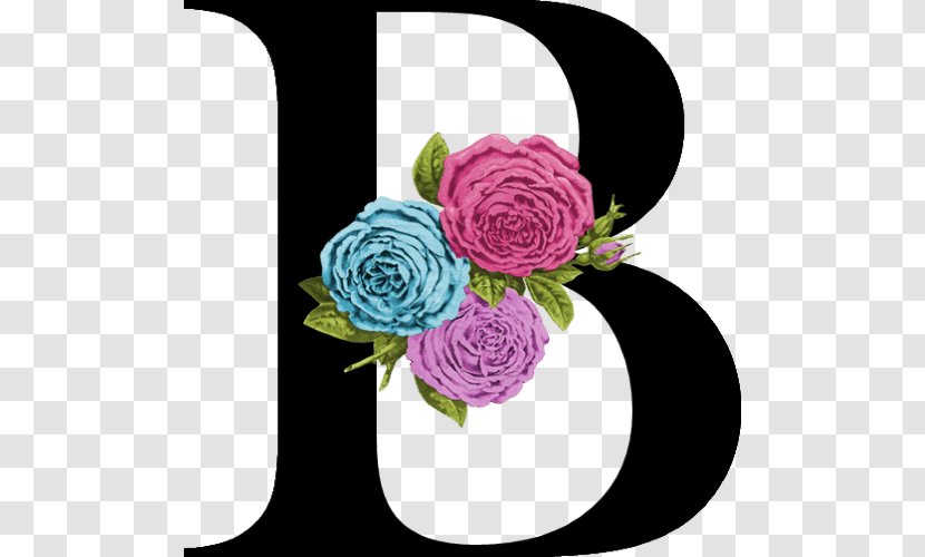 Garden Roses Letter Floral Design Logo Font - Dafont Transparent PNG