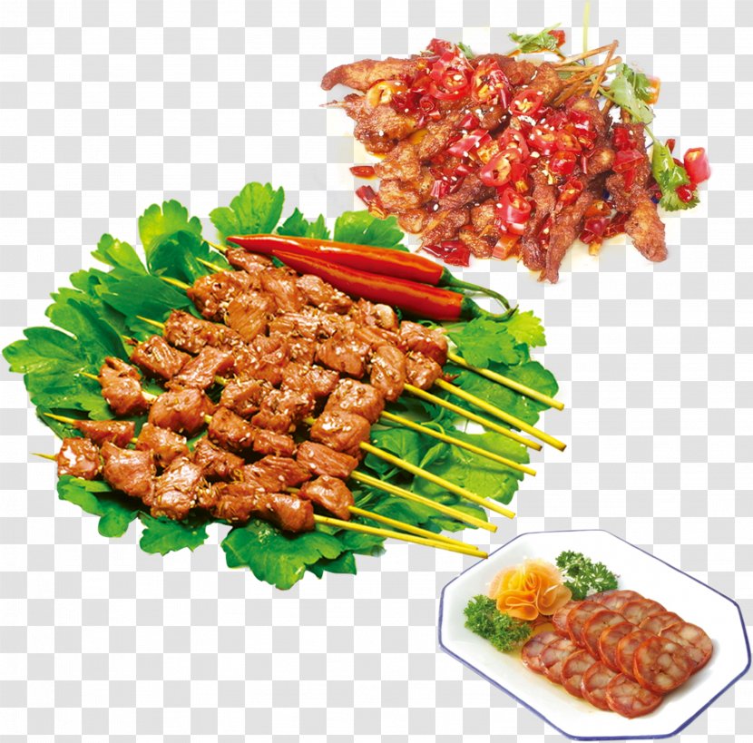 Barbecue Kebab Chuan Meat - Food - Spicy Lamb Kebabs Transparent PNG