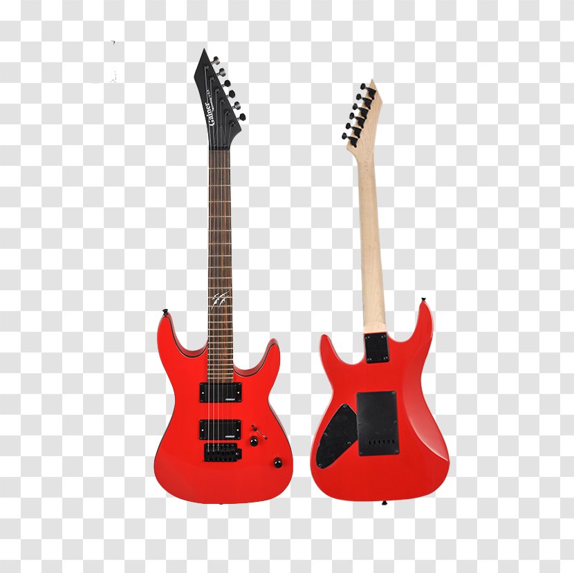Electric Guitar Bass Musical Instrument - Acoustic - Red Bevel Transparent PNG