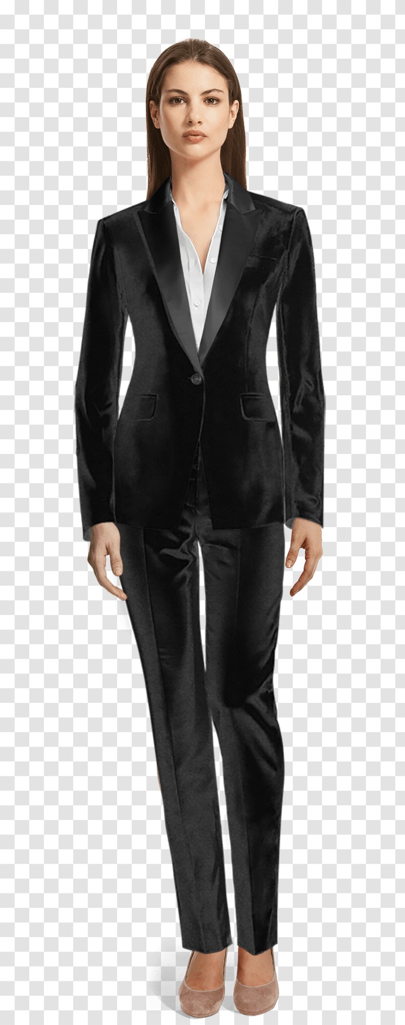 Suit Lapel Tuxedo Blazer Clothing - Doublebreasted - Woman Transparent PNG