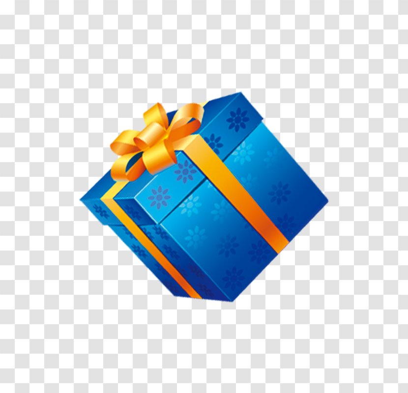 Gift Balloon Box - Blue Transparent PNG