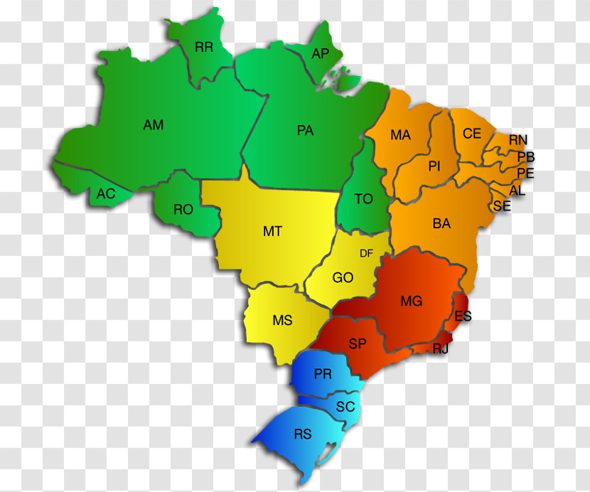 Regions Of Brazil World Map Geography - City Transparent PNG